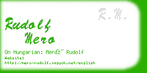 rudolf mero business card